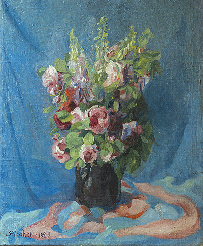 Fingerhut mit Rosen. Irmenach 1924